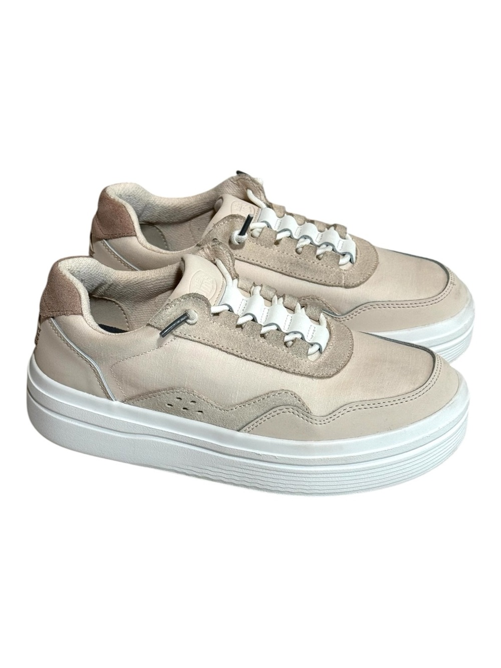 HEYDUDE Hudson Lift Sport Platform Sneakers Blush Pink Womens Size 7